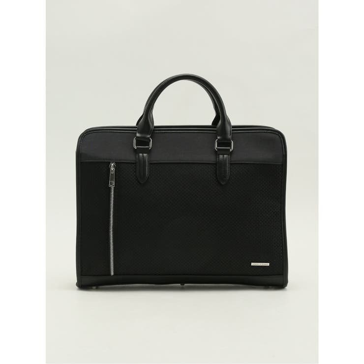 05黒 | ブロックチェック 2WAYブリーフバッグ A4対応 | TAKA-Q MEN