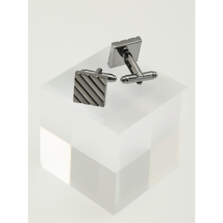 ストライプ スクエアカフス | TAKA-Q MEN | 詳細画像1 