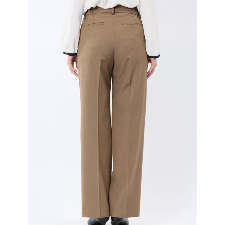 ウーリッシュ リラクシング 1ボタンジャケット＋セミワイドパンツ キャメル | TAKA-Q WOMEN | 詳細画像13 