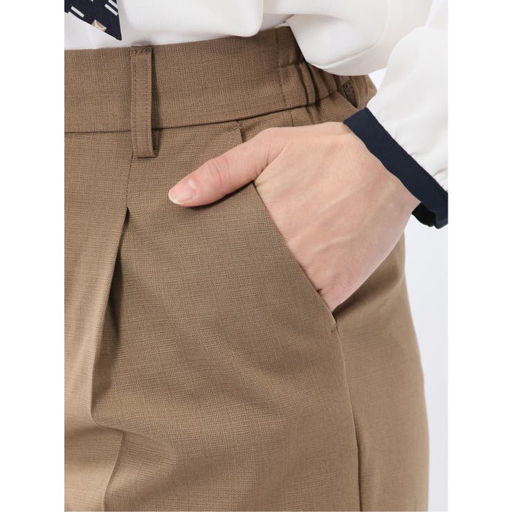 ウーリッシュ リラクシング 1ボタンジャケット＋セミワイドパンツ キャメル | TAKA-Q WOMEN | 詳細画像14 