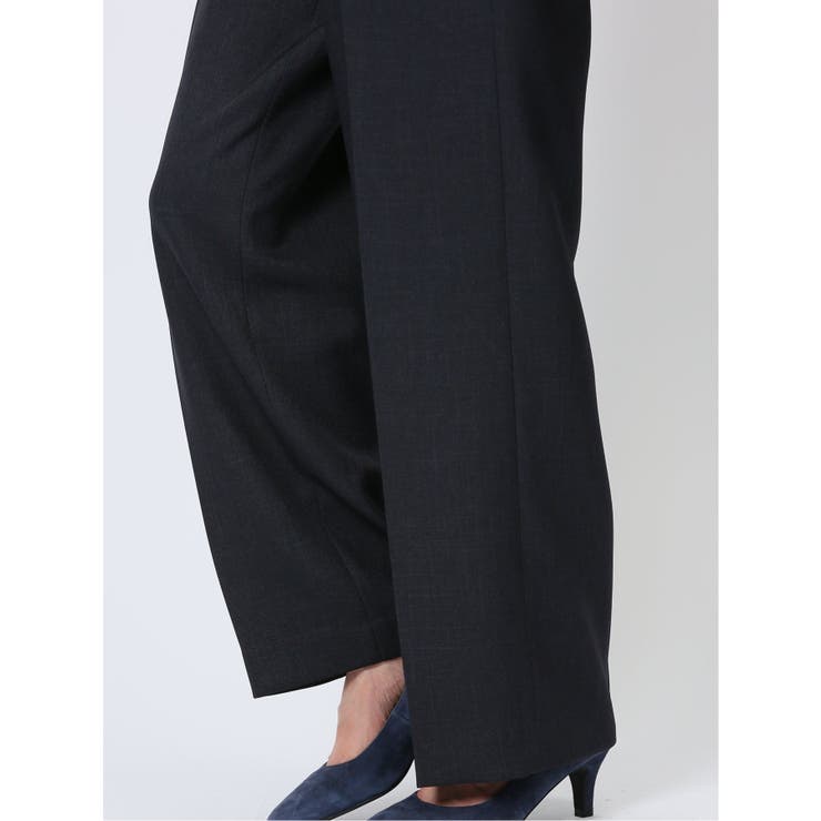 シャークスキン カラーレスジャケット＋セミワイドパンツ 青 | TAKA-Q WOMEN | 詳細画像13 