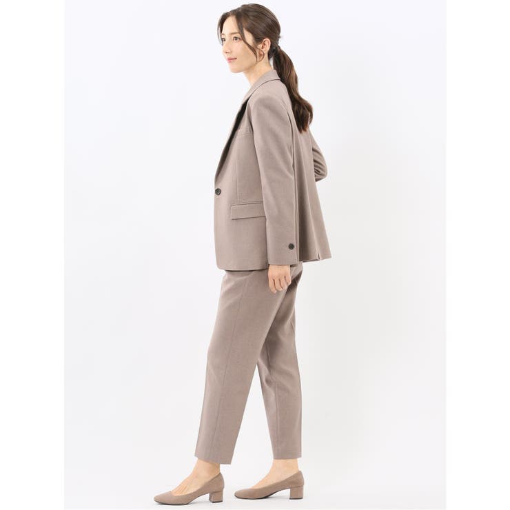ストレッチウォッシャブル リラクシング 1ボタンジャケット＋テーパードパンツ | TAKA-Q WOMEN | 詳細画像2 