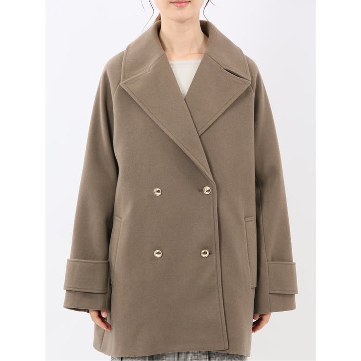 ライトシャギー メタルボタン ピーコート | TAKA-Q WOMEN | 詳細画像21 