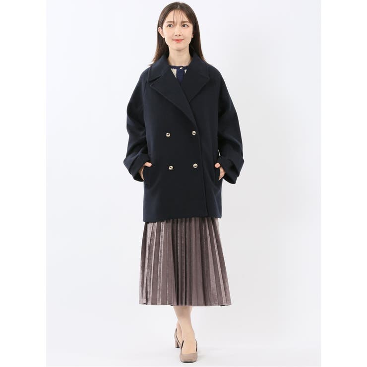 ライトシャギー メタルボタン ピーコート | TAKA-Q WOMEN | 詳細画像5 