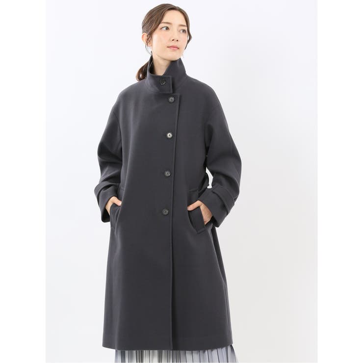 ストレッチ ハンドウォッシャブル スタンドカラー ロングコート | TAKA-Q WOMEN | 詳細画像5 