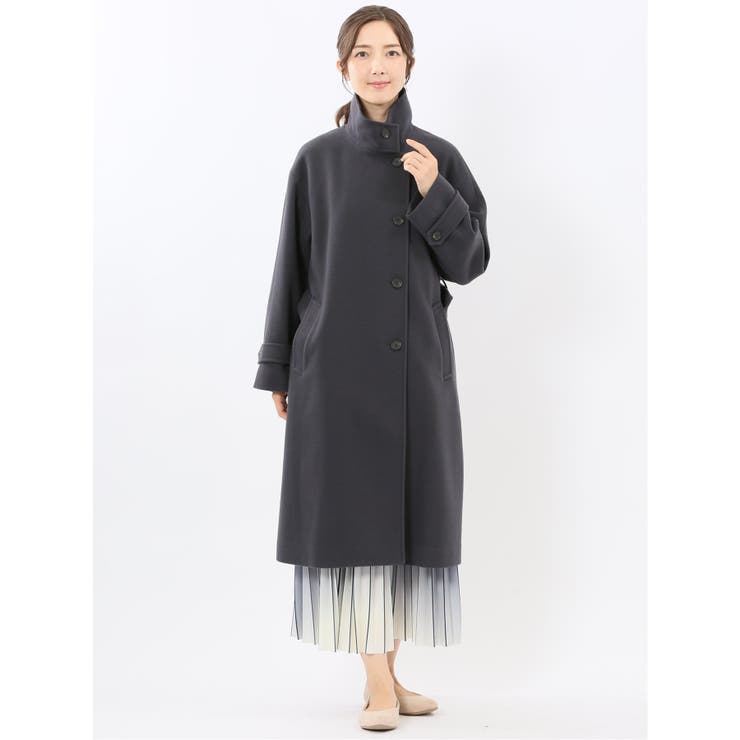 ストレッチ ハンドウォッシャブル スタンドカラー ロングコート | TAKA-Q WOMEN | 詳細画像6 
