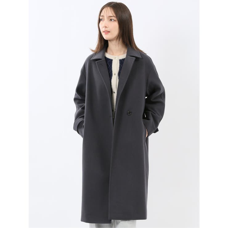 06グレー | ストレッチ ハンドウォッシャブル 2WAY ロングコート | TAKA-Q WOMEN