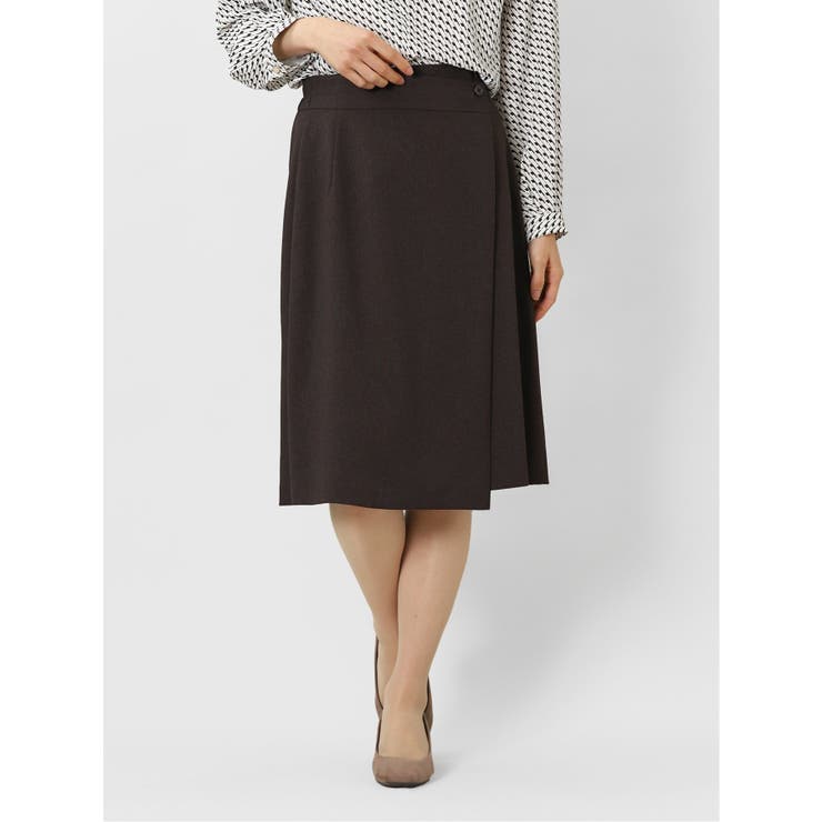 30茶 | ラナテック/LANATEC セットアップ フレアースカート 茶 | TAKA-Q WOMEN