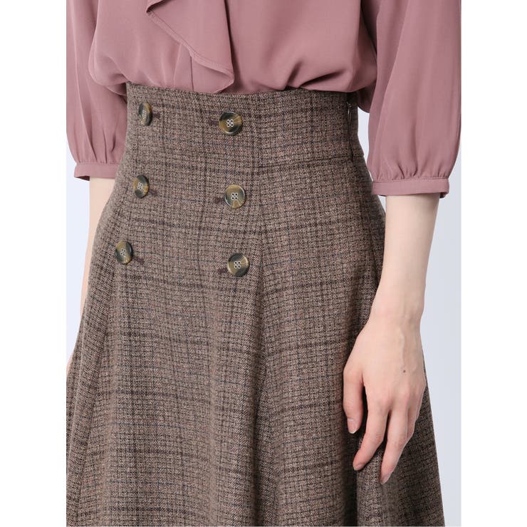 チェック柄 ロングフレアースカート | TAKA-Q WOMEN | 詳細画像18 