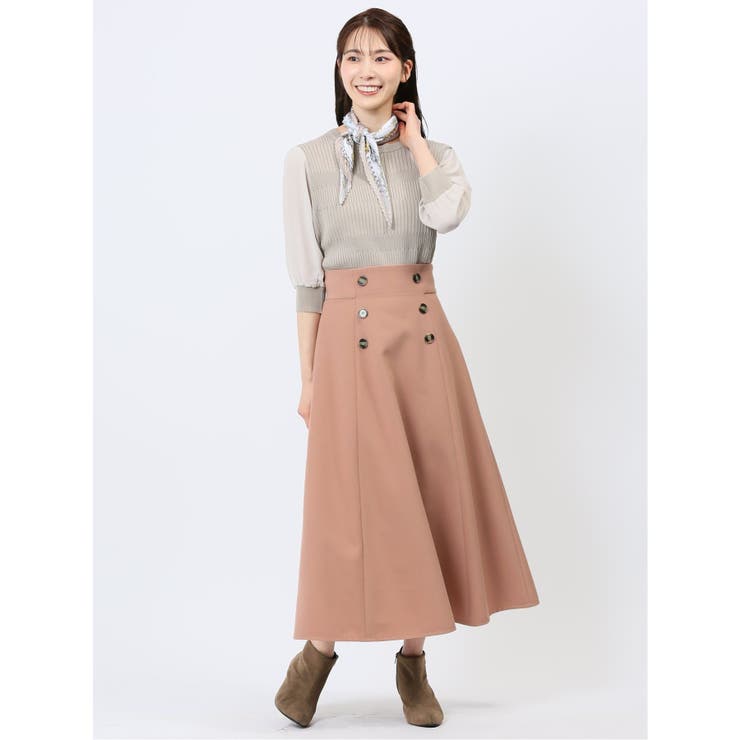 ボタンデザイン フレアースカート | TAKA-Q WOMEN | 詳細画像17 