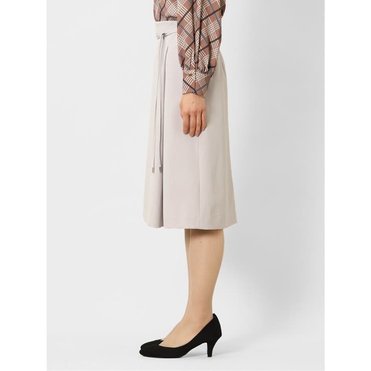 ダブルクロス セットアップ Aラインスカート ライトグレー | TAKA-Q WOMEN | 詳細画像6 