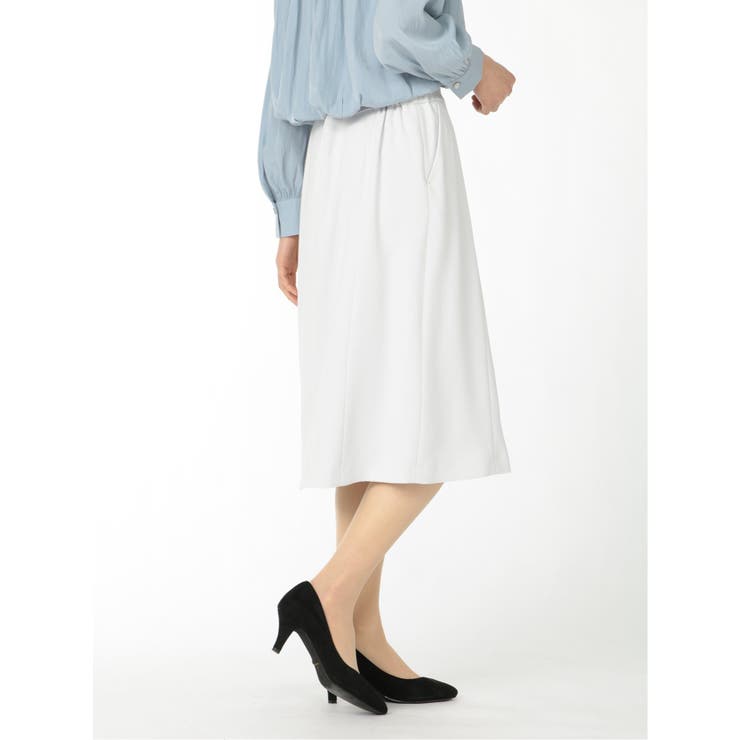 ダブルクロス セットアップ フレアースカート ライトグレー | TAKA-Q WOMEN | 詳細画像3 