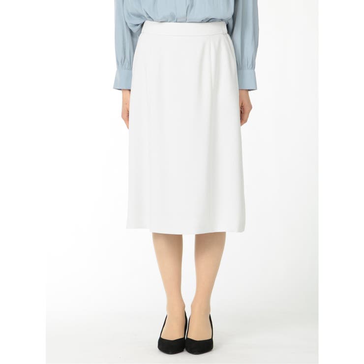 ダブルクロス セットアップ フレアースカート ライトグレー | TAKA-Q WOMEN | 詳細画像5 