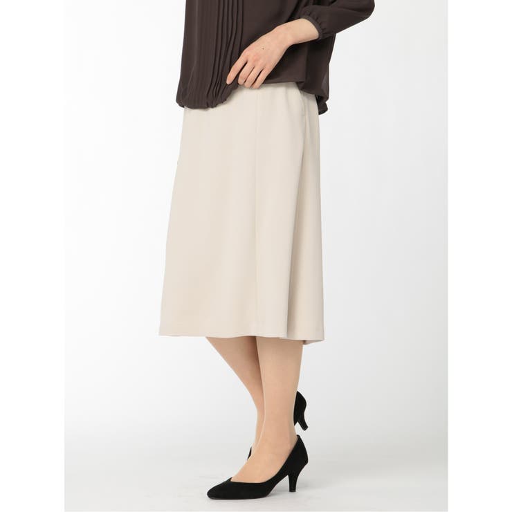 ダブルクロス セットアップ フレアースカート ベージュ | TAKA-Q WOMEN | 詳細画像2 