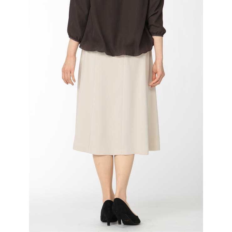 ダブルクロス セットアップ フレアースカート ベージュ | TAKA-Q WOMEN | 詳細画像3 