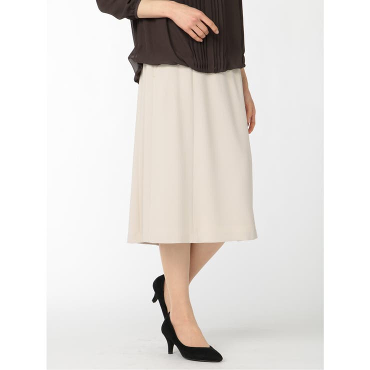 ダブルクロス セットアップ フレアースカート ベージュ | TAKA-Q WOMEN | 詳細画像4 