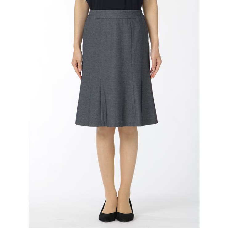 向日葵　新品未使用トップス・スカートセット【TID】【タグ付き】 ドビーニット セットアップ マーメイドスカート 紺[品番：TKQJ0015430