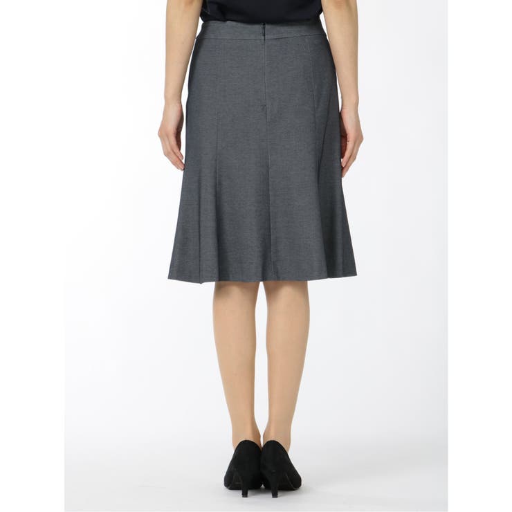 ドビーニット セットアップ マーメイドスカート 紺[品番：TKQJ0015430