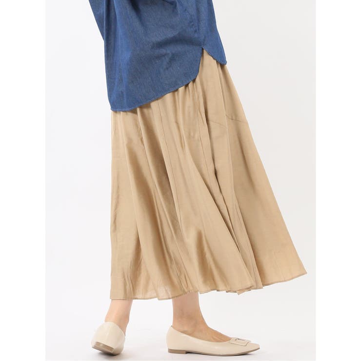 シルキーローン タックギャザースカート | TAKA-Q WOMEN | 詳細画像3 