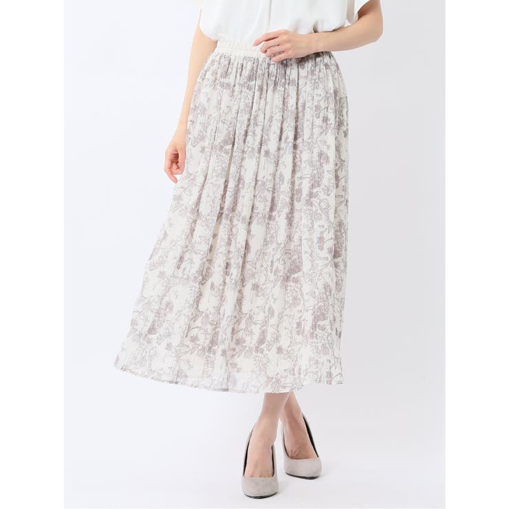 シフォンジョーゼット ロングスカート[品番：TKQJ0024987]｜TAKA