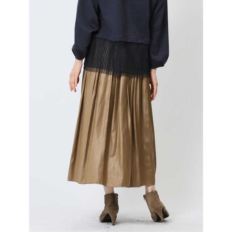 イノウェーブ/INNOWAVE コーティングサテン ギャザースカート | TAKA-Q WOMEN | 詳細画像16 