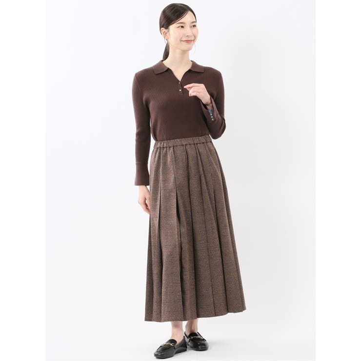 ストレッチウォッシャブル グレンチェック柄 プリーツスカート | TAKA-Q WOMEN | 詳細画像16 