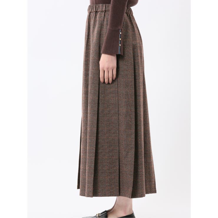 ストレッチウォッシャブル グレンチェック柄 プリーツスカート | TAKA-Q WOMEN | 詳細画像18 