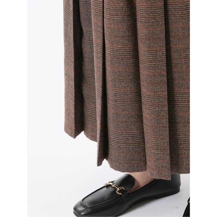 ストレッチウォッシャブル グレンチェック柄 プリーツスカート | TAKA-Q WOMEN | 詳細画像20 