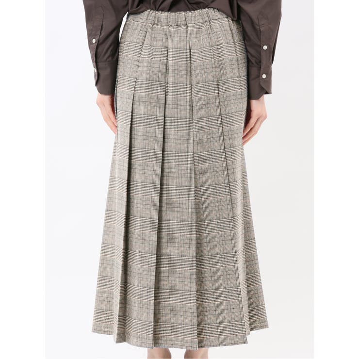 ストレッチウォッシャブル グレンチェック柄 プリーツスカート | TAKA-Q WOMEN | 詳細画像8 