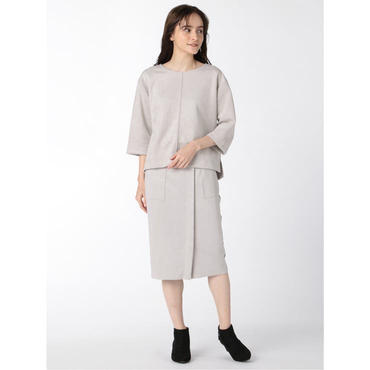 スエード調 タイトスカート(セットアップ可能) | TAKA-Q WOMEN | 詳細画像26 