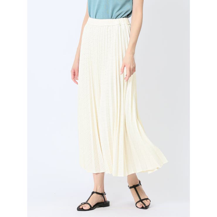 ハンチ/HUNCH カットジャガード プリーツロングスカート | TAKA-Q WOMEN | 詳細画像1 