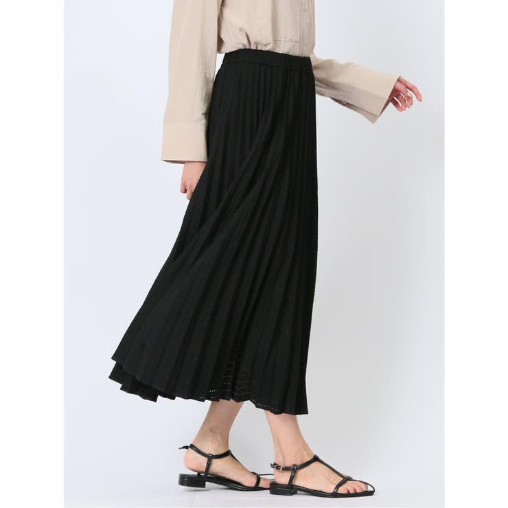 ハンチ/HUNCH カットジャガード プリーツロングスカート | TAKA-Q WOMEN | 詳細画像17 