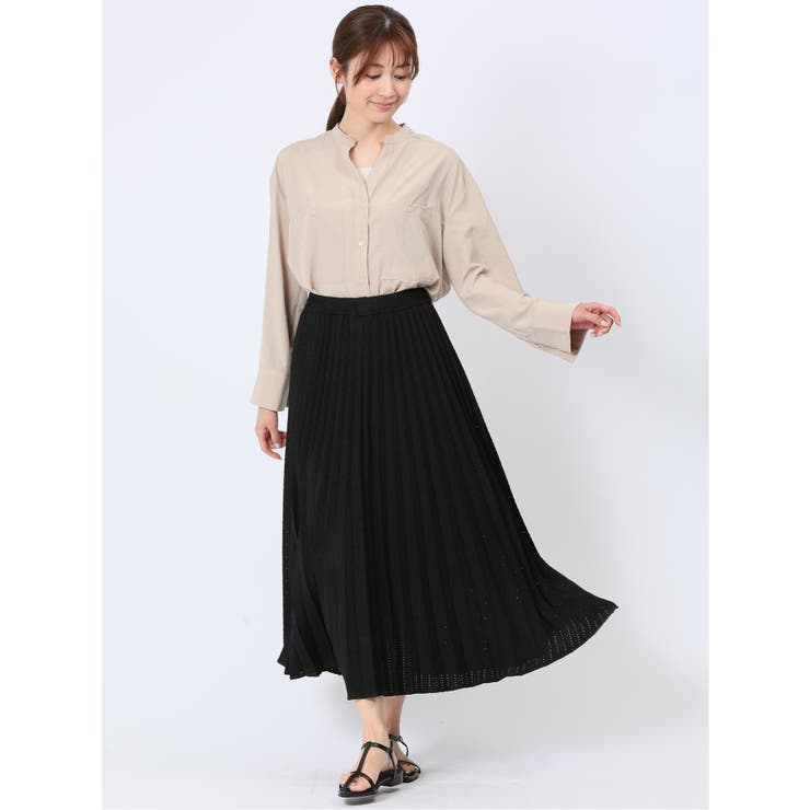 ハンチ/HUNCH カットジャガード プリーツロングスカート | TAKA-Q WOMEN | 詳細画像23 