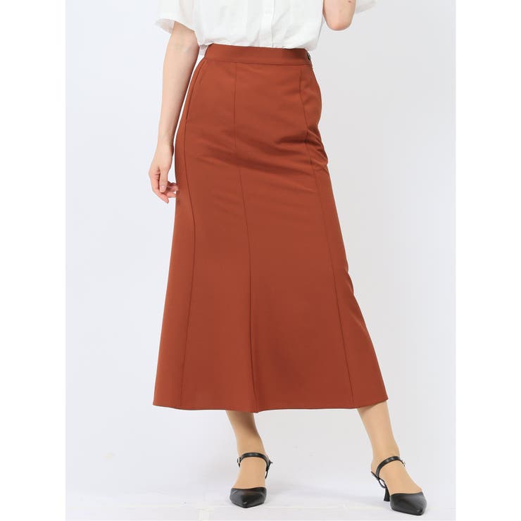 20オレンジ | ハンチ/HUNCH 無地 リネンライク マーメイドスカート | TAKA-Q WOMEN