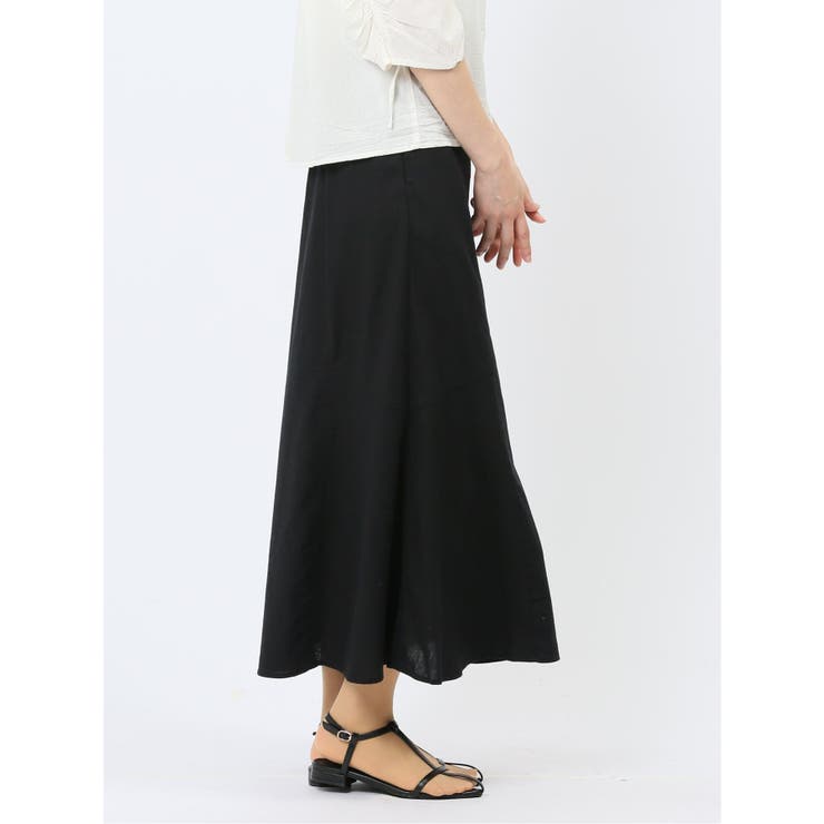 ハンチ/HUNCH 無地 フレンチリネン フレアスカート | TAKA-Q WOMEN | 詳細画像17 