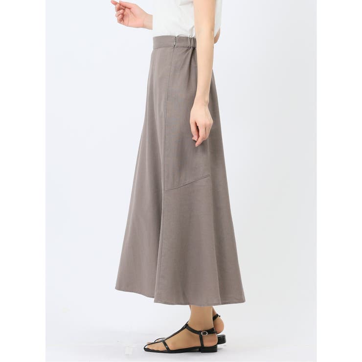 ハンチ/HUNCH 無地 フレンチリネン フレアスカート | TAKA-Q WOMEN | 詳細画像2 