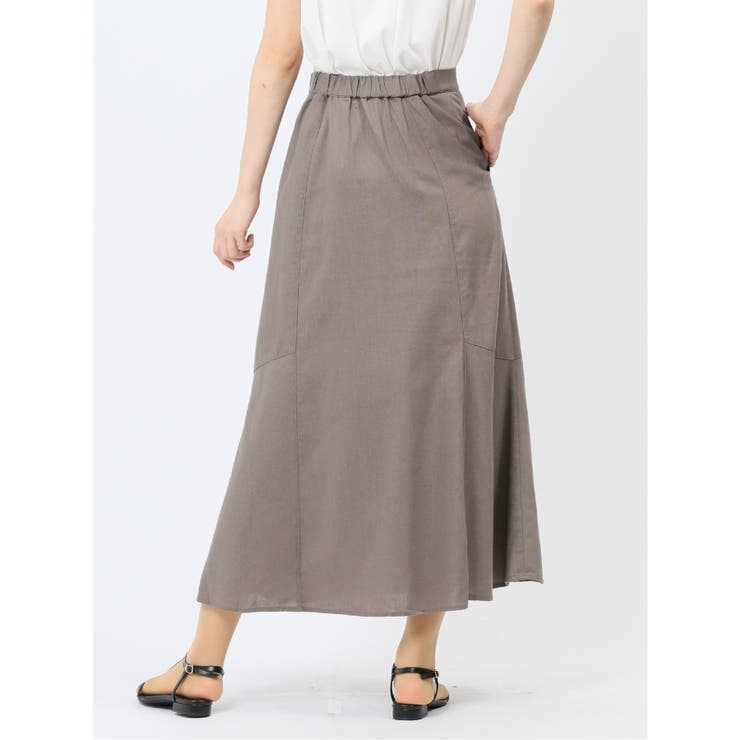 ハンチ/HUNCH 無地 フレンチリネン フレアスカート | TAKA-Q WOMEN | 詳細画像3 