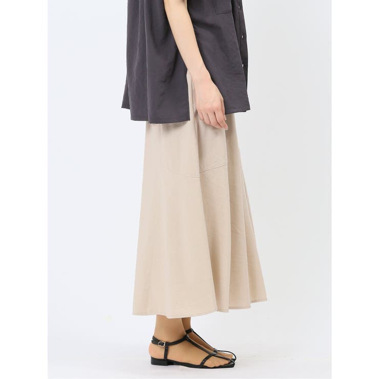ハンチ/HUNCH 無地 フレンチリネン フレアスカート | TAKA-Q WOMEN | 詳細画像30 