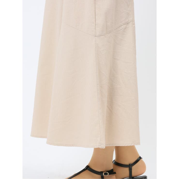 ハンチ/HUNCH 無地 フレンチリネン フレアスカート | TAKA-Q WOMEN | 詳細画像37 