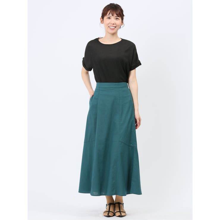 ハンチ/HUNCH 無地 フレンチリネン フレアスカート | TAKA-Q WOMEN | 詳細画像44 