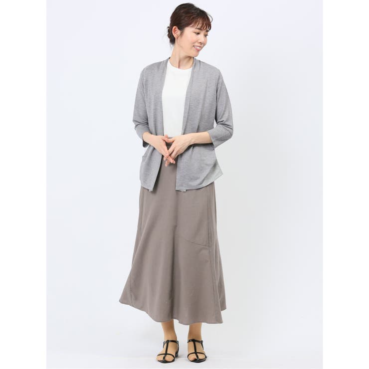 ハンチ/HUNCH 無地 フレンチリネン フレアスカート | TAKA-Q WOMEN | 詳細画像5 