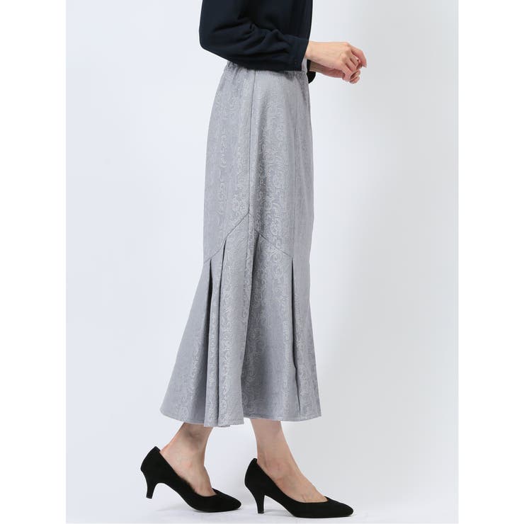 裾プリーツ ロングスカート ジャガード | TAKA-Q WOMEN | 詳細画像16 