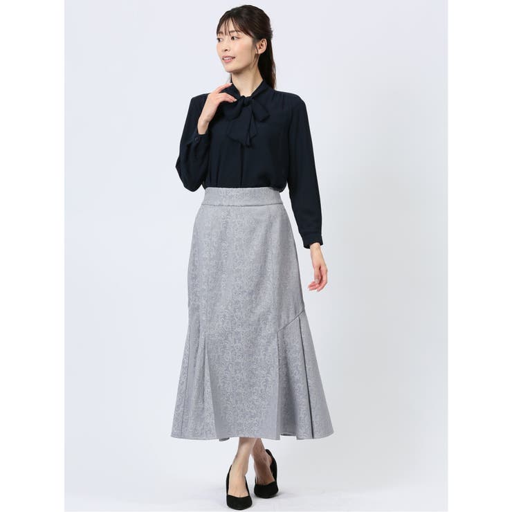 裾プリーツ ロングスカート ジャガード | TAKA-Q WOMEN | 詳細画像17 