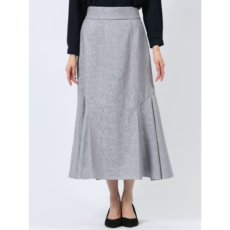 裾プリーツ ロングスカート ジャガード | TAKA-Q WOMEN | 詳細画像18 