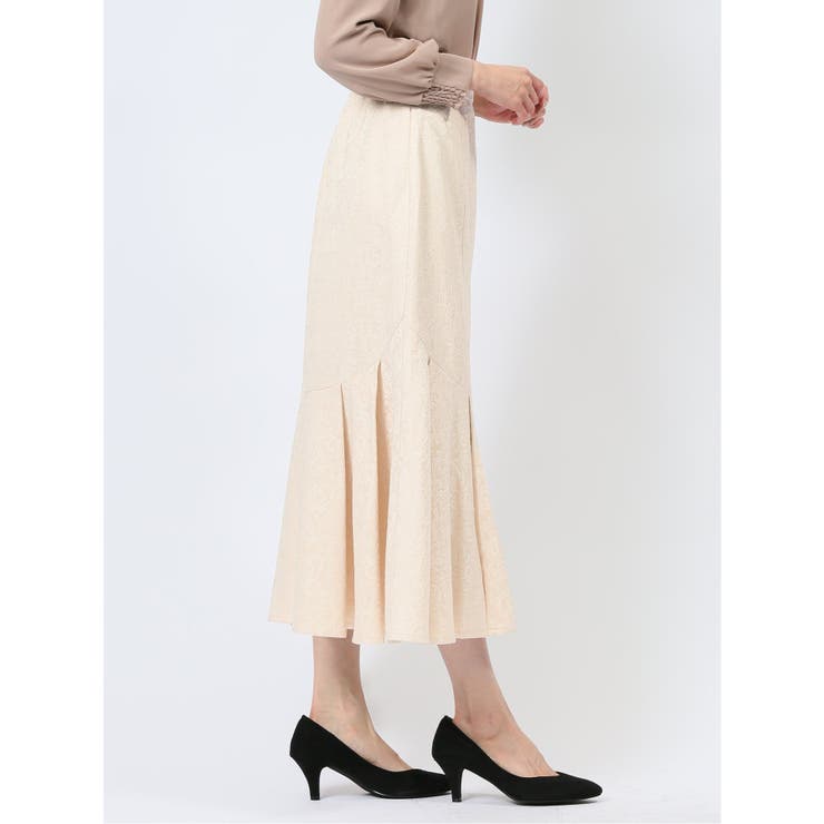 裾プリーツ ロングスカート ジャガード | TAKA-Q WOMEN | 詳細画像4 