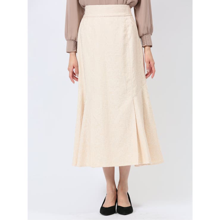 裾プリーツ ロングスカート ジャガード | TAKA-Q WOMEN | 詳細画像6 