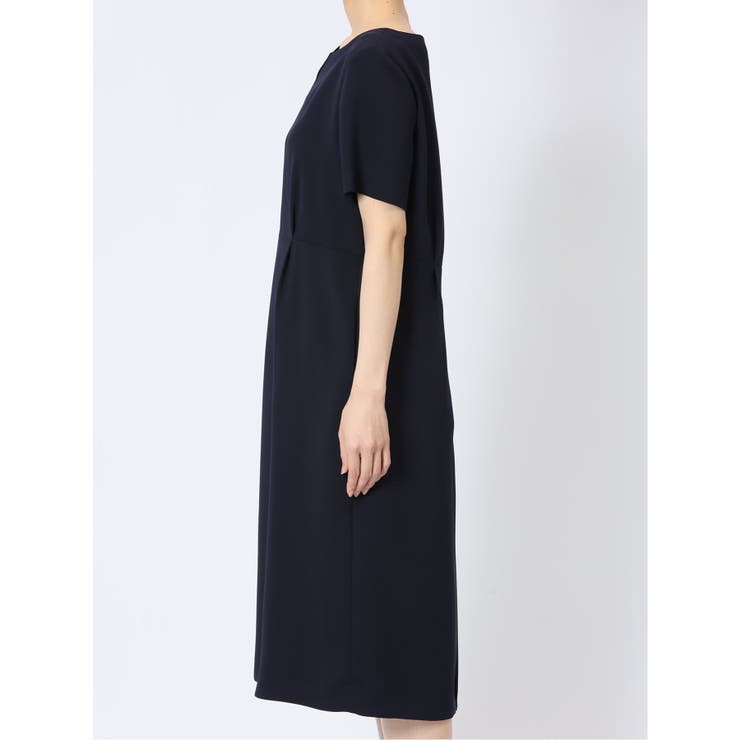 ストレッチウォッシャブル サックワンピース 紺・ダルブルー(セットアップ可能) | TAKA-Q WOMEN | 詳細画像7 