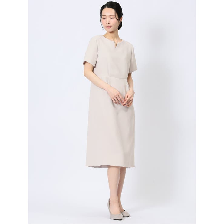 ストレッチウォッシャブル サックワンピース ライトグレー(セットアップ可能)[品番：TKQJ0024475]｜TAKA-Q  WOMEN（タカキューウーマン）のレディースファッション通販｜SHOPLIST（ショップリスト）