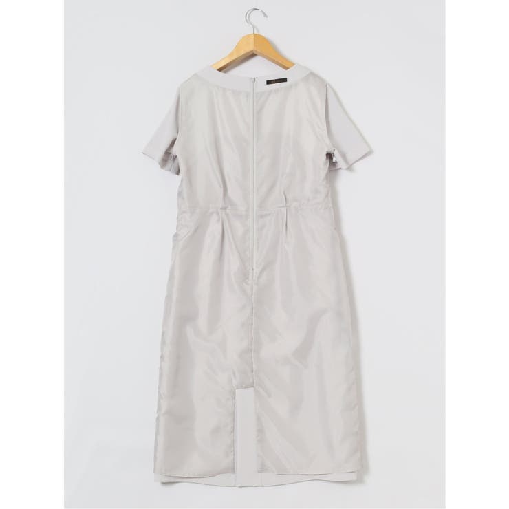 ストレッチウォッシャブル サックワンピース ライトグレー(セットアップ可能) | TAKA-Q WOMEN | 詳細画像12 
