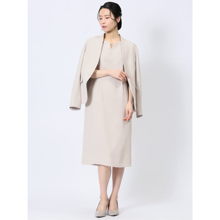 ストレッチウォッシャブル サックワンピース ライトグレー(セットアップ可能)[品番：TKQJ0024475]｜TAKA-Q  WOMEN（タカキューウーマン）のレディースファッション通販｜SHOPLIST（ショップリスト）